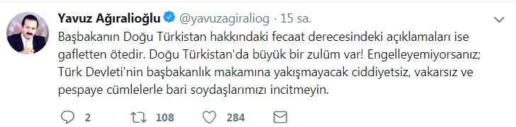 Milletvekili Adayindan Binali Yildirim A Dogu Turkistan Tepkisi Gafletten Ote Gokbayrak Dergisi